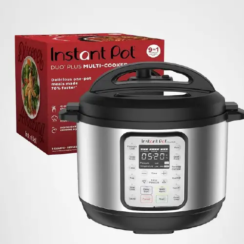 Rectangular electric hot pot with black non-stick pot and glass lid