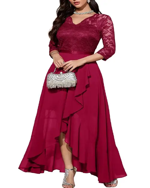 Black rose pattern lace midi cocktail dress featuring ruffled cap sleeves, a square neckline, and a fitted silhouette.